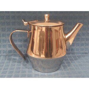 VTG Teapot Steel Gooseneck Italian Espresso Co. British Hong Kong RARE HTF EUC